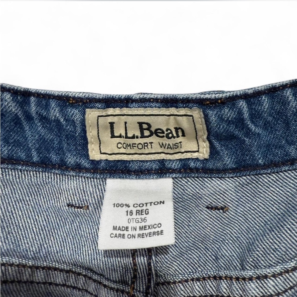 L.L. Bean Jeans Relaxed Straight Leg Comfort Waist, Plus Size 16, Y2K/Vintage - Picture 11 of 13